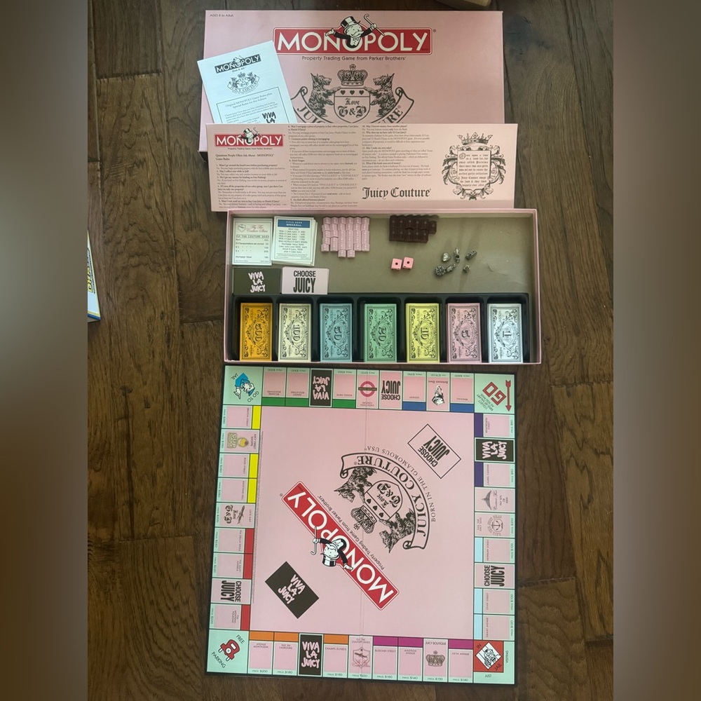 Vintage Juicy Couture Monopoly Board Game - limited edition